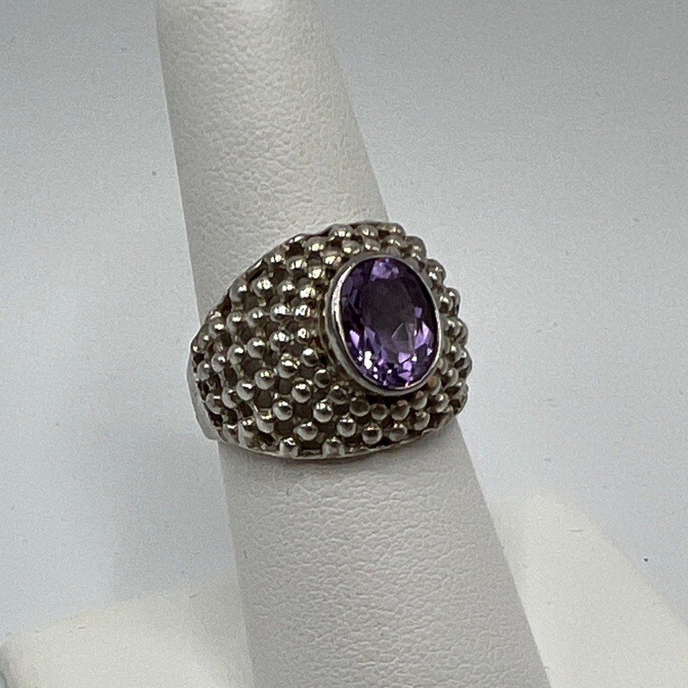 925 Ring w/ Purple Stone